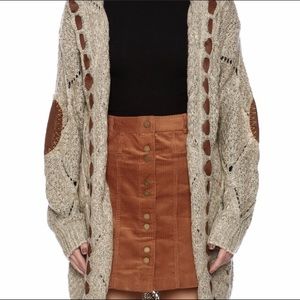 Hooded Cable Knit Duster Cardigan